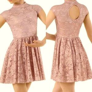 WEISSMAN Dance ballet lyrical dusty pink lace costume MY DESTINY 10124 Child LC